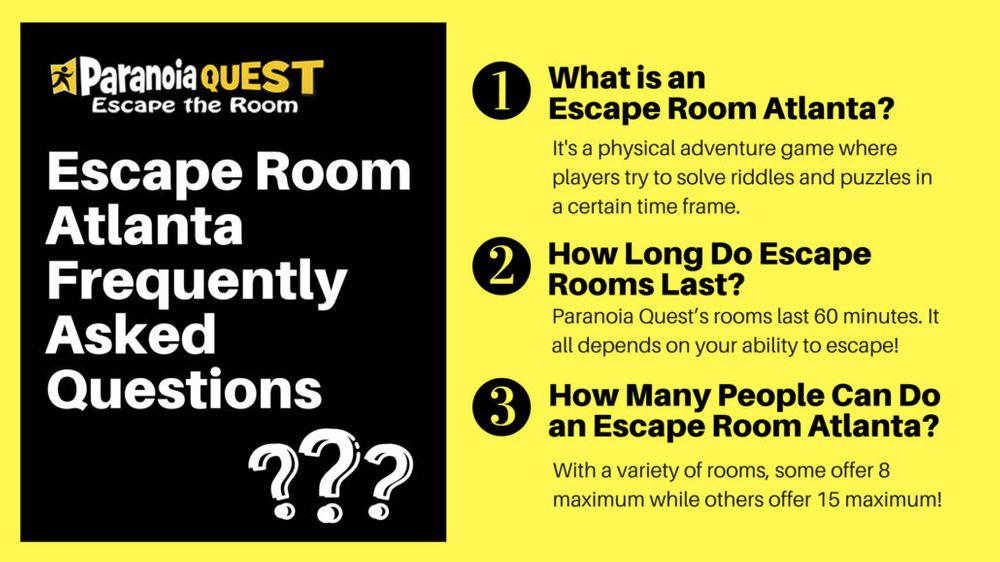 Escape Room Atlanta Frequently Asked Questions