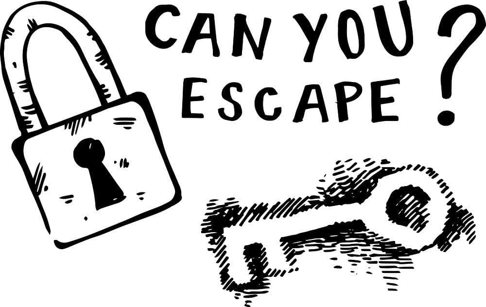 Can you escape? Written in sketch style